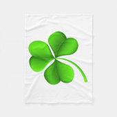 Couverture Polaire Shamrock vert sur fbcn blanc (Devant)
