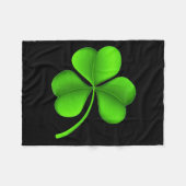 Couverture Polaire Shamrock vert sur fbcnt noir (Devant (Horizontal))