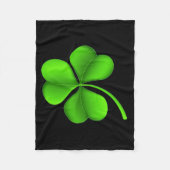 Couverture Polaire Shamrock vert sur fbcnt noir (Devant)