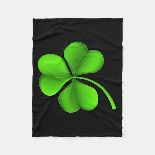 Couverture Polaire Shamrock vert sur fbcnt noir (Devant)