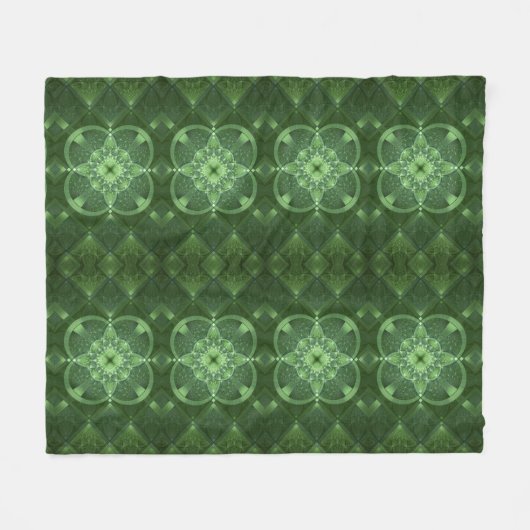 Couverture Polaire Shamrocks abstraits (Devant (Horizontal))