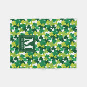 Couverture Polaire Shamrocks monogrammes de la Saint-Patrick (Devant (Horizontal))