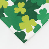 Couverture Polaire Shamrocks monogrammes de la Saint-Patrick (Coin)