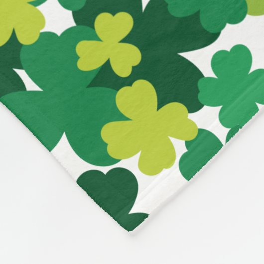 Couverture Polaire Shamrocks monogrammes de la Saint-Patrick (Coin)