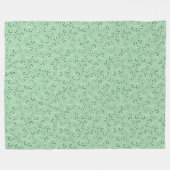Couverture Polaire Shamrocks verts, Blanches (Devant (Horizontal))