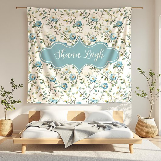 Couverture Polaire Shana Leigh Dainty Blues Floral