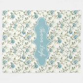 Couverture Polaire Shana Leigh Dainty Blues Floral (Devant (Horizontal))