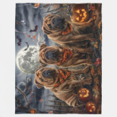 Couverture Polaire Shar Pei Halloween Éffrayant (Devant)