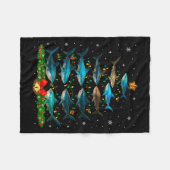 Couverture Polaire Shark Christmas Tree Ornament Funny Shark Lovers X (Devant (Horizontal))