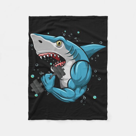 Couverture Polaire Shark Gym Powerlifting Weightlifting Bodybuilding (Devant)