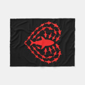 Couverture Polaire Shark Heart Ocean Funny Valentines Day Men Women K (Devant (Horizontal))