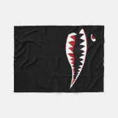 Couverture Polaire Shark Nose Art Green - Avion militaire 2ème guerre (Devant (Horizontal))
