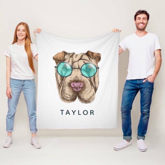 Couverture Polaire Sharpei dans des lunettes de soleil | ajoutent (En situation)