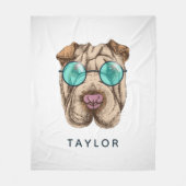 Couverture Polaire Sharpei dans des lunettes de soleil | ajoutent (Devant)