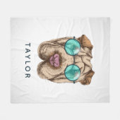 Couverture Polaire Sharpei dans des lunettes de soleil | ajoutent (Devant (Horizontal))