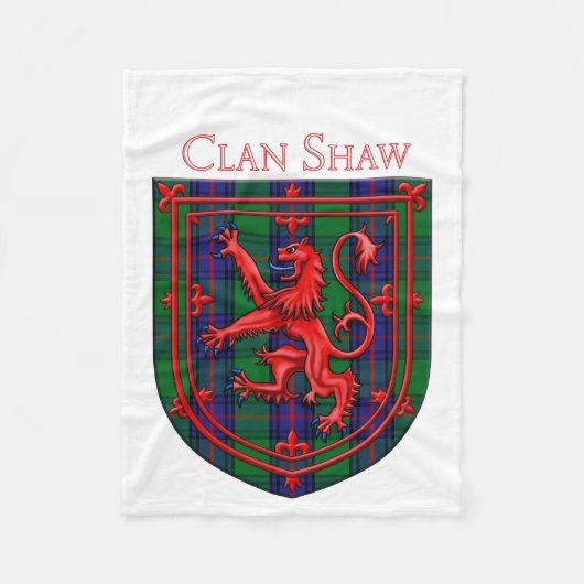 Couverture Polaire Shaw Tartan Scottish Plaid Lion Rampant (Devant)