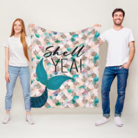 Shell Yea Turquoise & Gold Glam Mermaid Queue & Sc