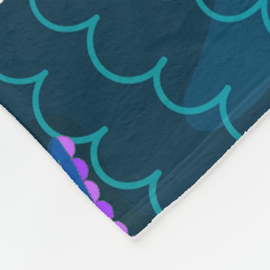 Couverture Polaire Shell Yea Turquoise & Gold Glam Mermaid Queue & Sc (Coin)