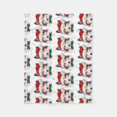 Couverture Polaire Sheltie Chien race Étoiles de Noël (Devant)