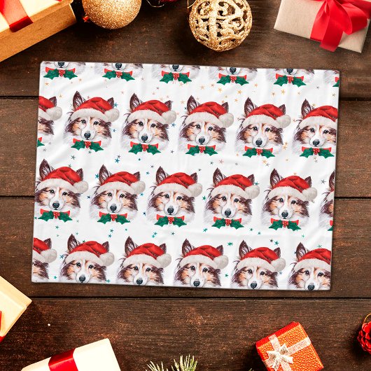 Couverture Polaire Sheltie Chien race Étoiles de Noël