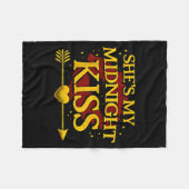 Couverture Polaire She's My Midnight Kiss Matching Couples Valentine’ (Devant (Horizontal))