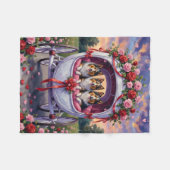 Couverture Polaire Shetland Sheepdog Saint-Valentin (Devant (Horizontal))