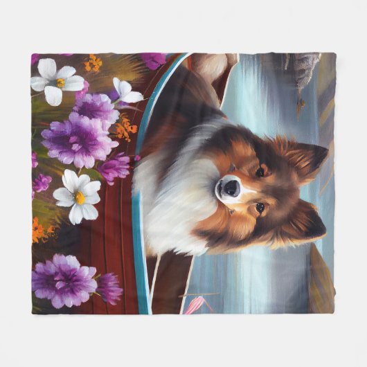 Couverture Polaire Shetland Sheepdog sur une pagaie : une aventure Pi (Devant (Horizontal))