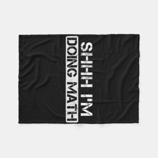 Couverture Polaire Shhh I's Doing Math Funny Gym entraînement de musc (Devant (Horizontal))