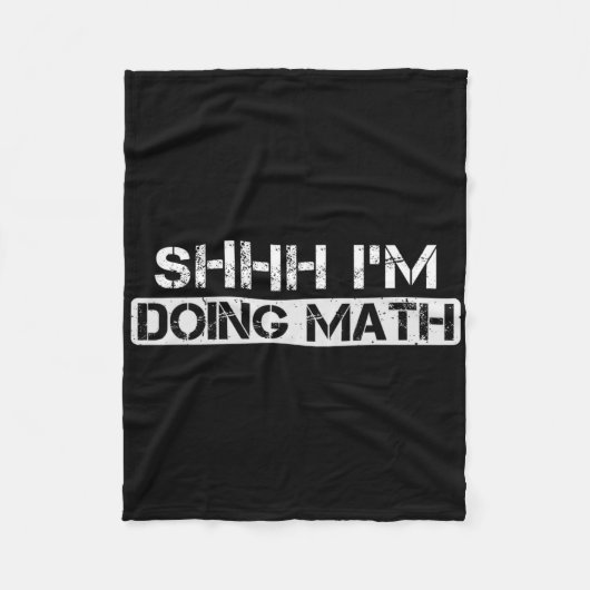 Couverture Polaire Shhh I's Doing Math Funny Gym entraînement de musc (Devant)