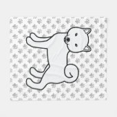 Couverture Polaire Shiba Inu Blanc Caricature Chien Et Patrouilles (Devant (Horizontal))