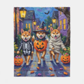 Couverture Polaire Shiba Inu Dogs in Halloween Costumes (Devant)