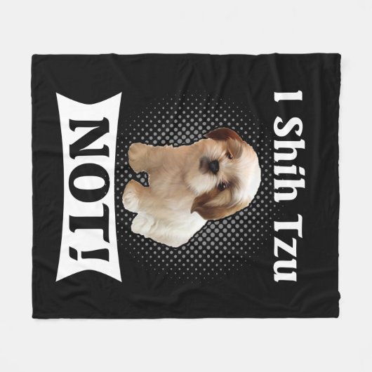 Couverture Polaire Shih Tzu Aimer Cute Funny Shih Tzu (Devant (Horizontal))