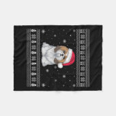 Couverture Polaire Shih Tzu Dog Lovers Men Women Santa Ugly Xmas Swea (Devant (Horizontal))