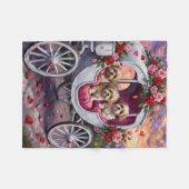 Couverture Polaire Shih Tzu Dog Valentine's Day (Devant (Horizontal))