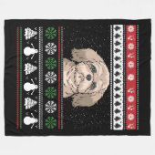 Couverture Polaire Shih Tzu Noël (Devant (Horizontal))