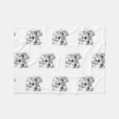 Couverture Polaire Shih Tzu Photo Blanche polaire (Devant (Horizontal))