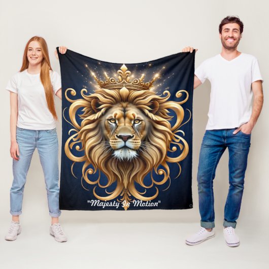 Couverture Polaire "Shimmering Royal Roar" (En situation)