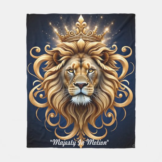 Couverture Polaire "Shimmering Royal Roar" (Devant)