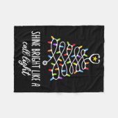 Couverture Polaire Shine Bright Like A Call Light Funny Nurse Christm (Devant (Horizontal))