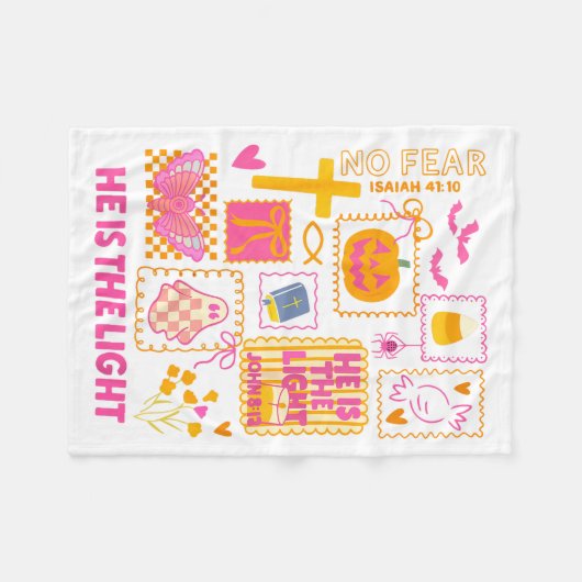 Couverture Polaire Shine With The Light Of Jesus Christian Halloween (Devant (Horizontal))