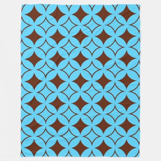 Couverture Polaire Shippo bleu et marron (Devant)