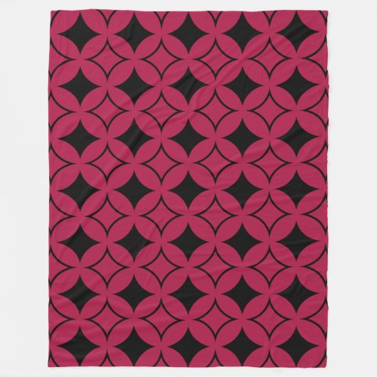 Couverture Polaire Shippo rouge et noir (Devant)