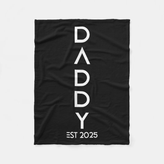 Couverture Polaire Shirt Daddy Est 2025 New Dad Baby Reveal Gift Tee  (Devant)