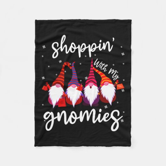 Couverture Polaire Shopping Avec Mes Gnomies Mignonnes Xmas Gnomes Lo (Devant)