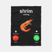 Couverture Polaire Shrimp Is Calling Funny Meme Mobile Call  (Devant)