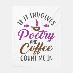 Couverture Polaire Si ça implique la poésie et le café, comptez-moi d