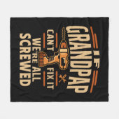 Couverture Polaire Si Grandpap Ne Peut Pas Le Corriger C'Amusant Hand (Devant (Horizontal))