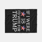 Couverture Polaire Si j'avais 18 ans, je voterais pour Trump Funny Ki (Devant (Horizontal))