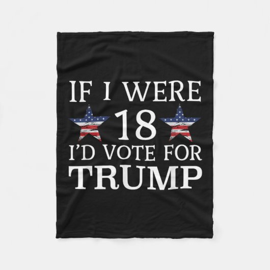 Couverture Polaire Si J'Avais 18 Ans, Votez Pour Trump Funny Kids Pro (Devant)