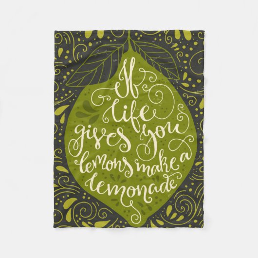 Couverture Polaire Si la vie vous donne les citrons font une limonade (Devant)